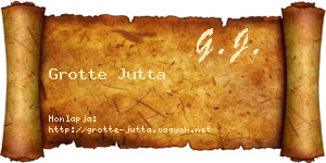 Grotte Jutta névjegykártya